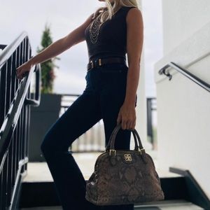 NWT Tory Burch Snake Print Satchel